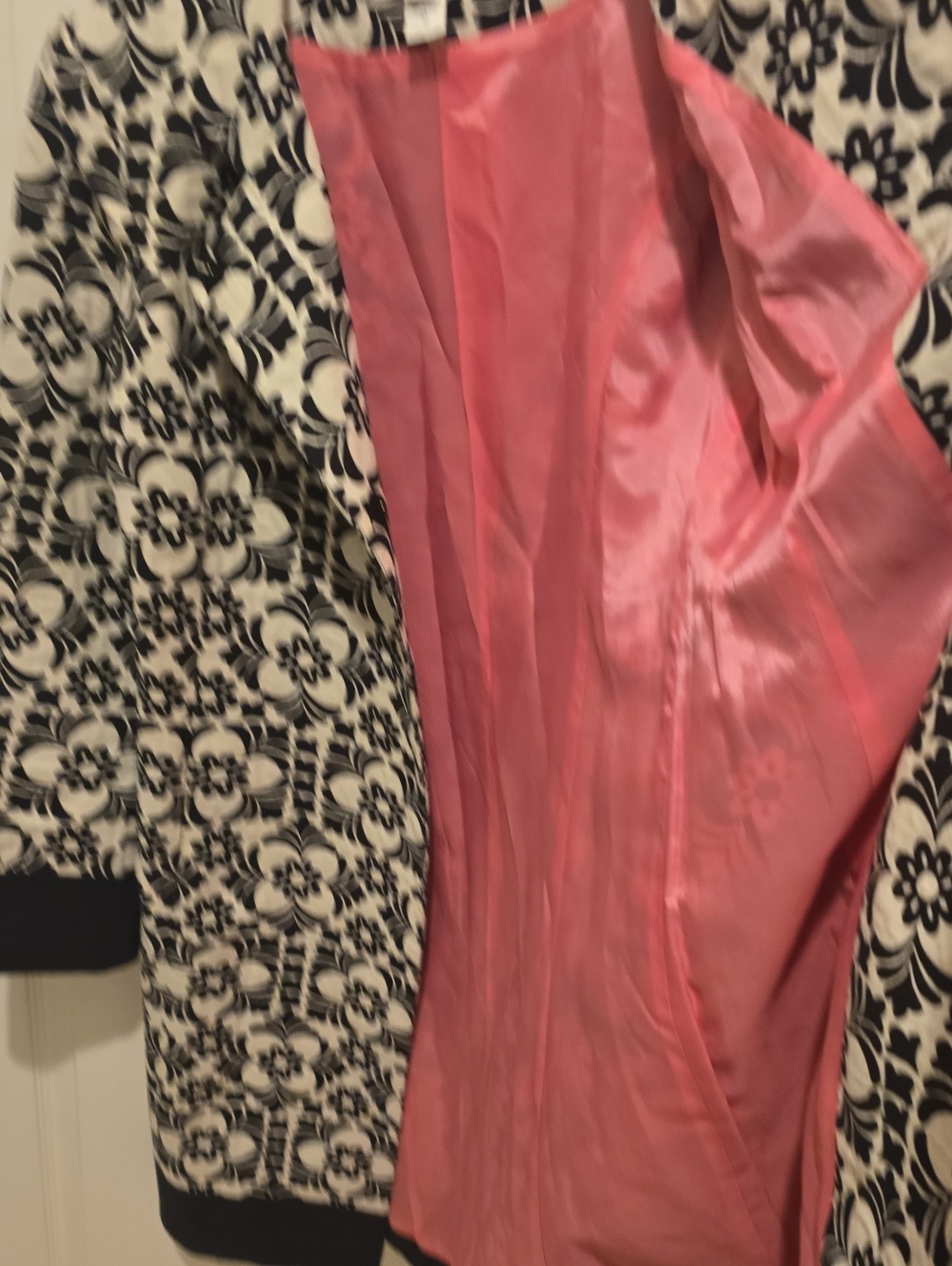 Vintage Lilly Pulitzer Daria Coat in Black and White with Pink Lining (Rare)Sz 6 - Picture 5 of 5